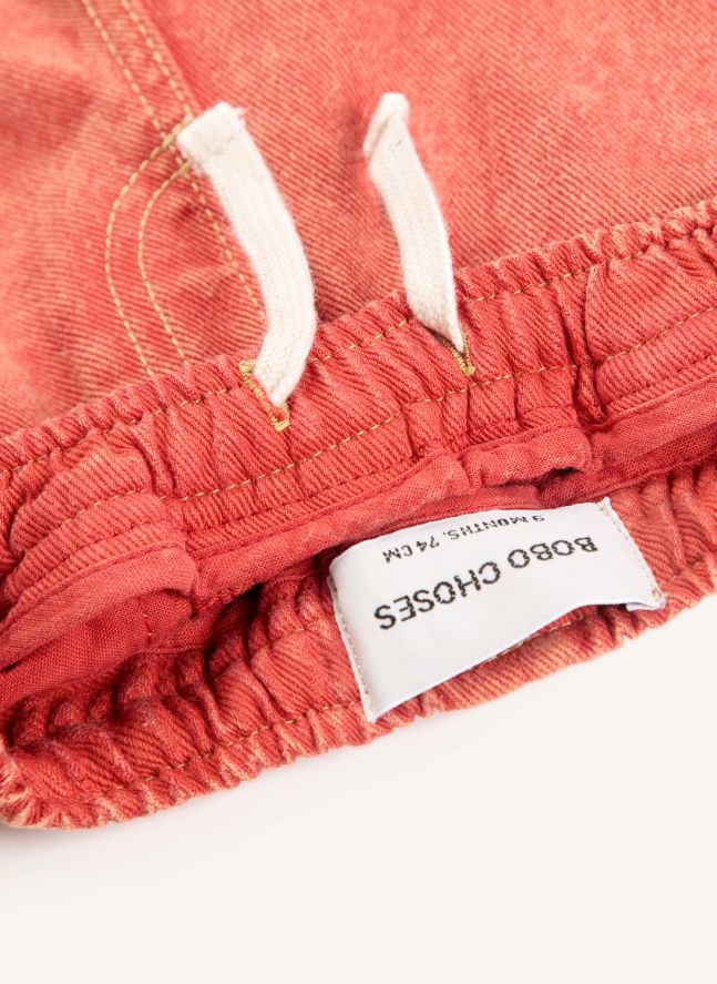 Jean Délavé Coton Bio | Rouge