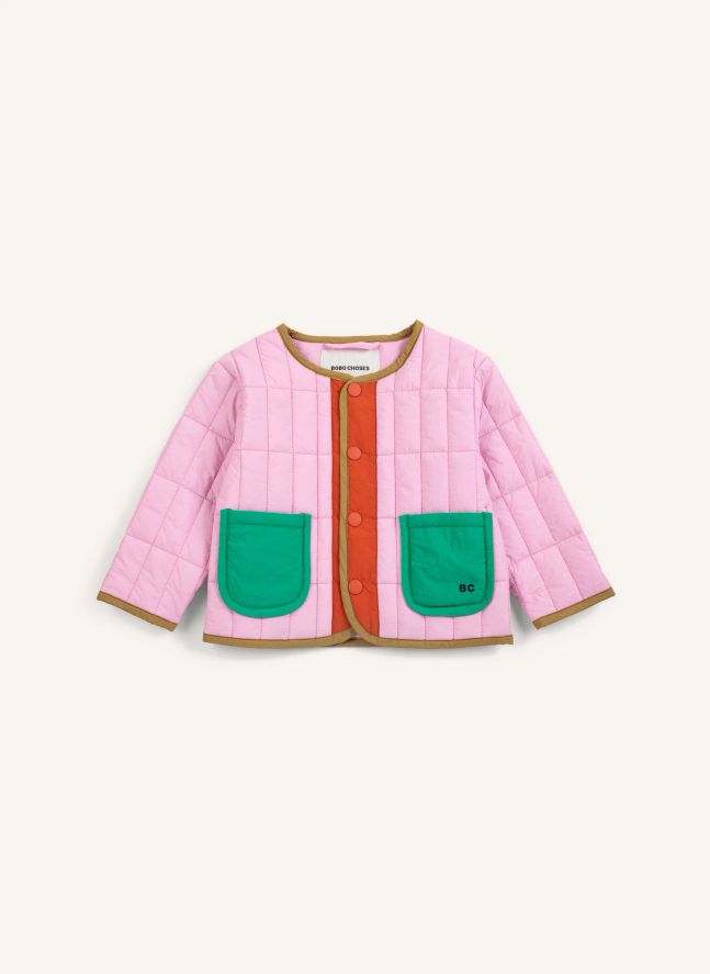 Veste Matelassée Fibres Recyclées Bébé | Rose