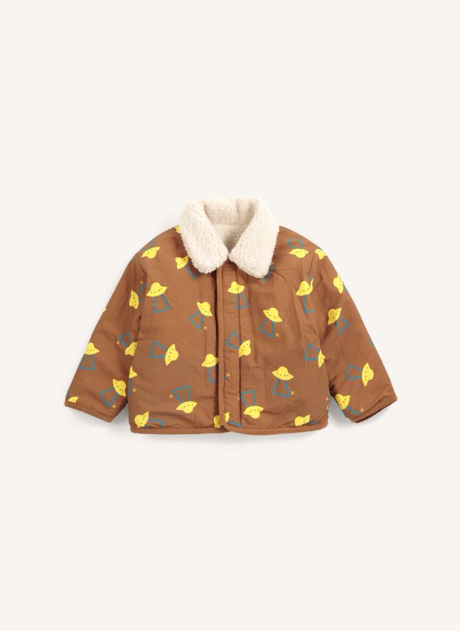 Veste Réversible Façon Sherpa Fibres Recyclées Bébé | Marron