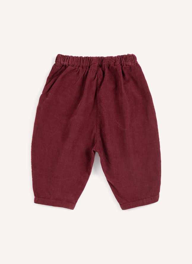 Pantalon Hibou Velours Côtelé Coton Bio | Bordeaux