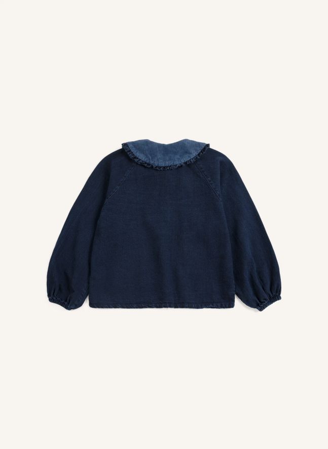 Blouse Denim Coton Recyclé | Bleu foncé