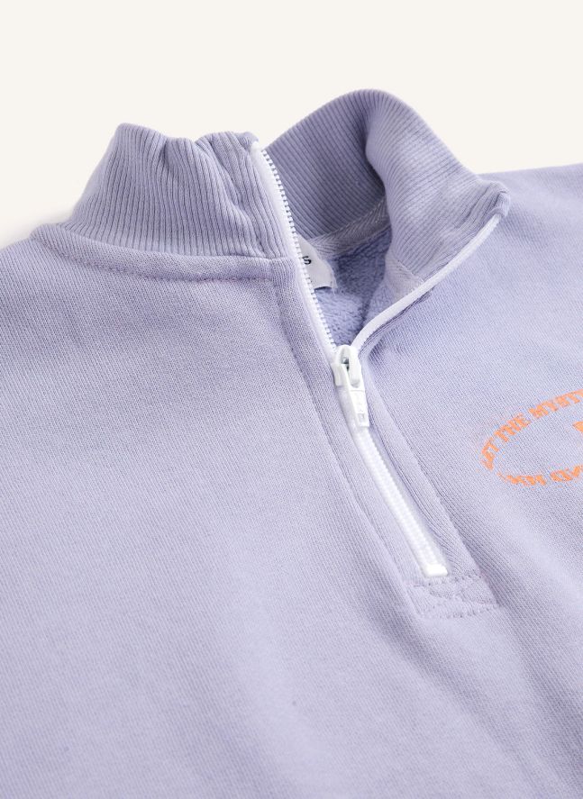 Sweat Zippé B.C. Coton Bio | Lavande