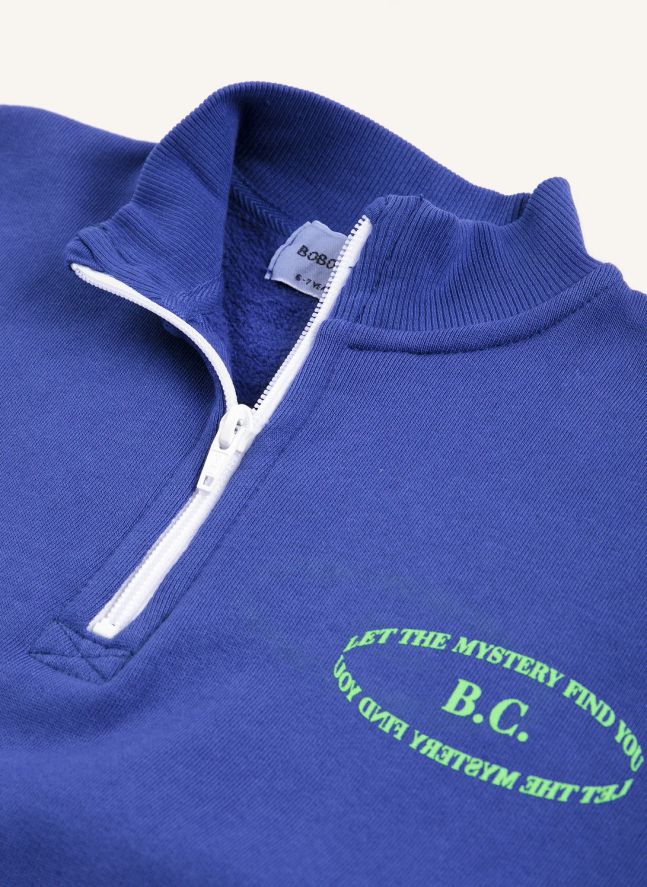 Sweat Zippé B.C. Coton Bio | Bleu marine