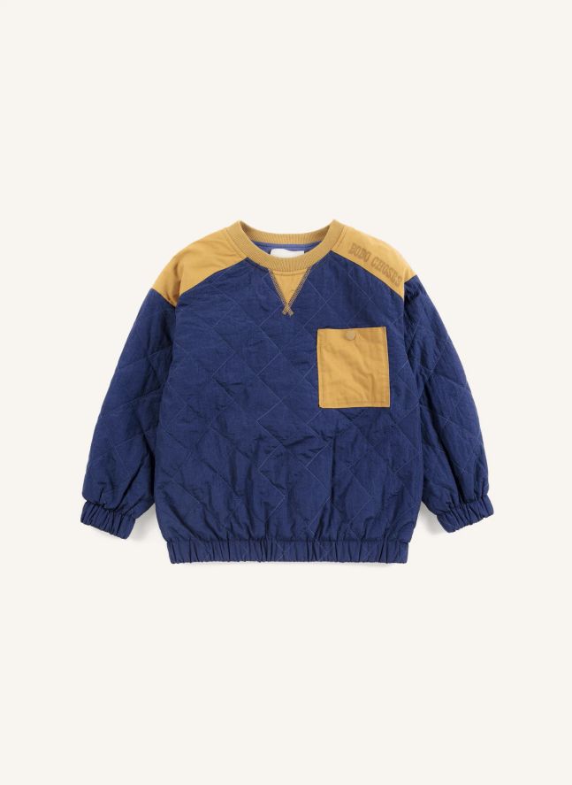 Sweat Matelassé | Bleu foncé
