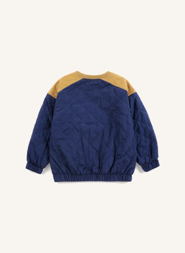 Sweat Matelassé | Bleu foncé