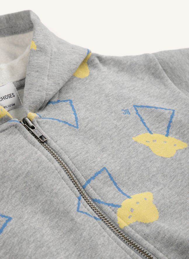 Sweat Capuche Soucoupes Coton Bio | Gris chiné