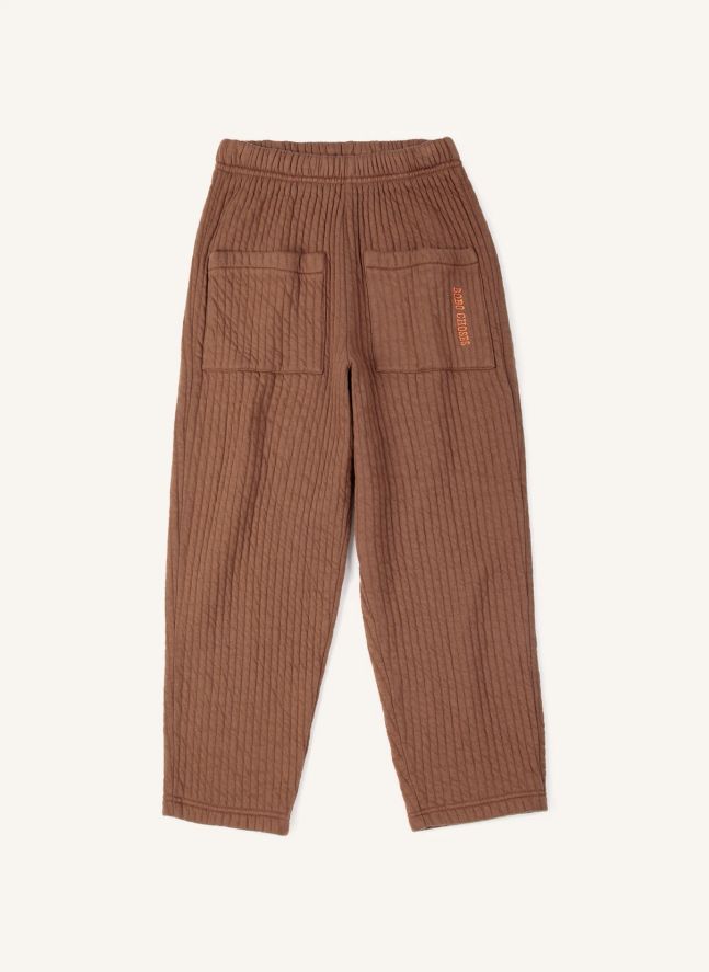 Jogger Matelassé Coton Bio | Marron