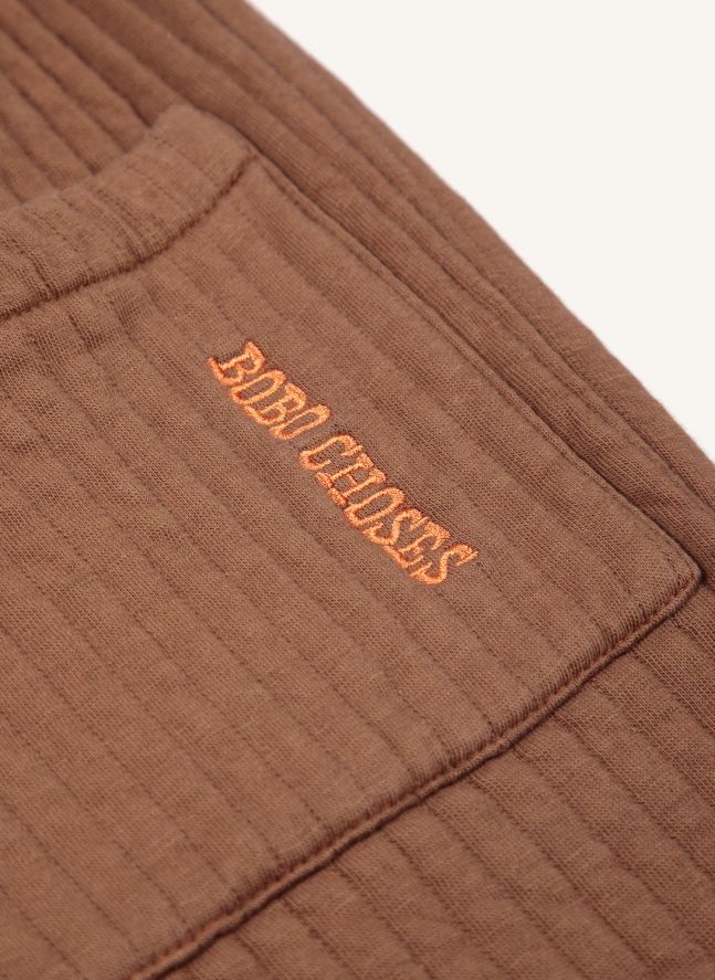 Jogger Matelassé Coton Bio | Marron