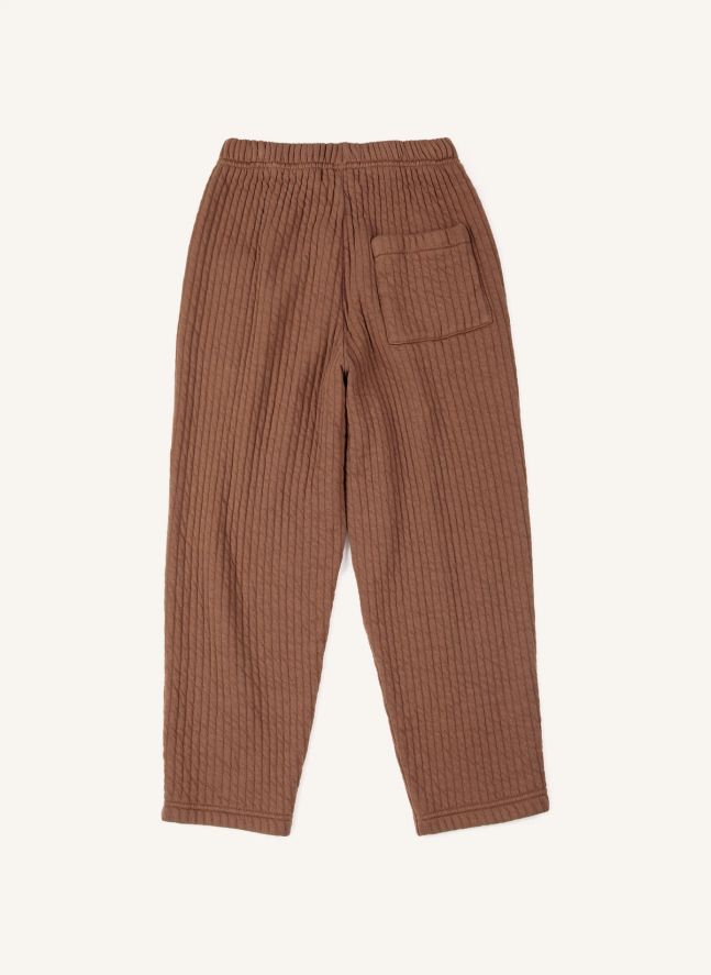 Jogger Matelassé Coton Bio | Marron