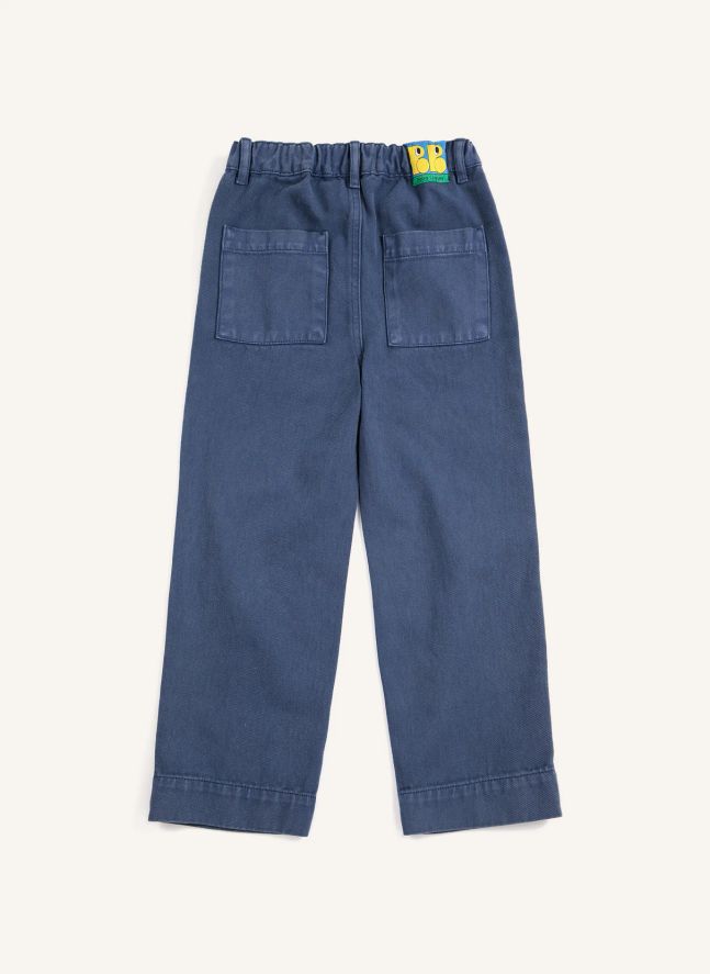 Pantalon Patchs Coton Bio | Bleu