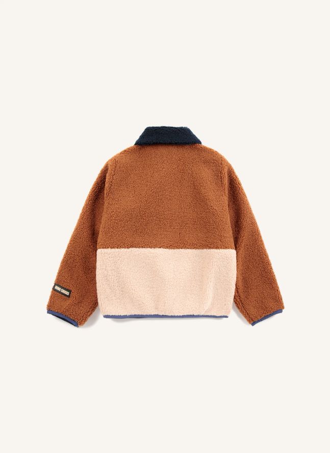 Veste Réversible Façon Sherpa Fibres Recyclées | Bleu marine