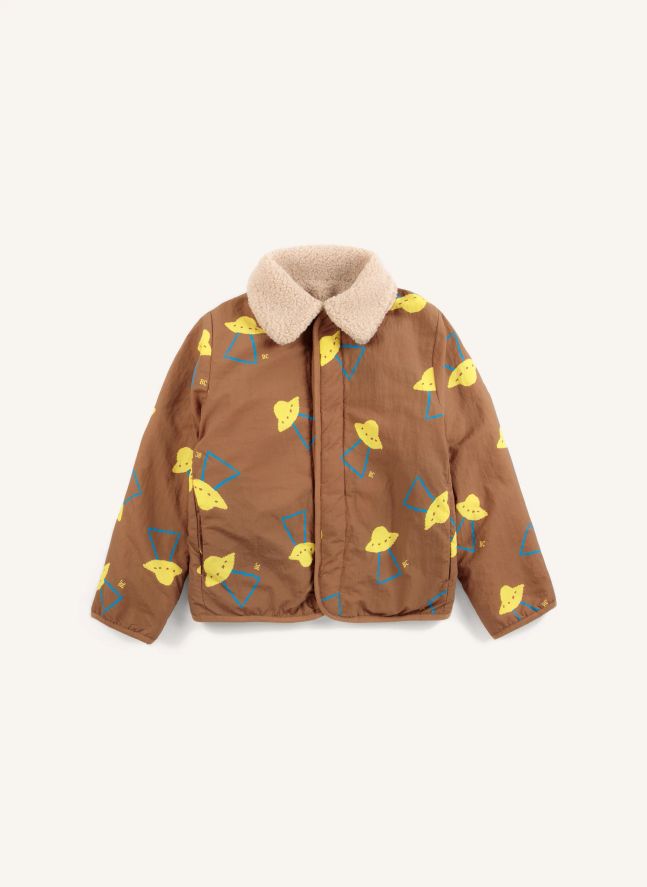 Veste Réversible Façon Sherpa Fibres Recyclées | Marron