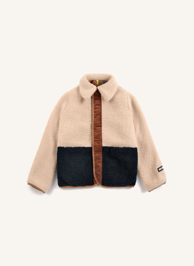 Veste Réversible Façon Sherpa Fibres Recyclées | Marron