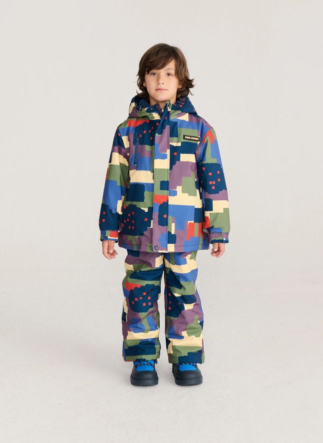 Veste de Ski Camouflage Fibres Recyclées | Kaki