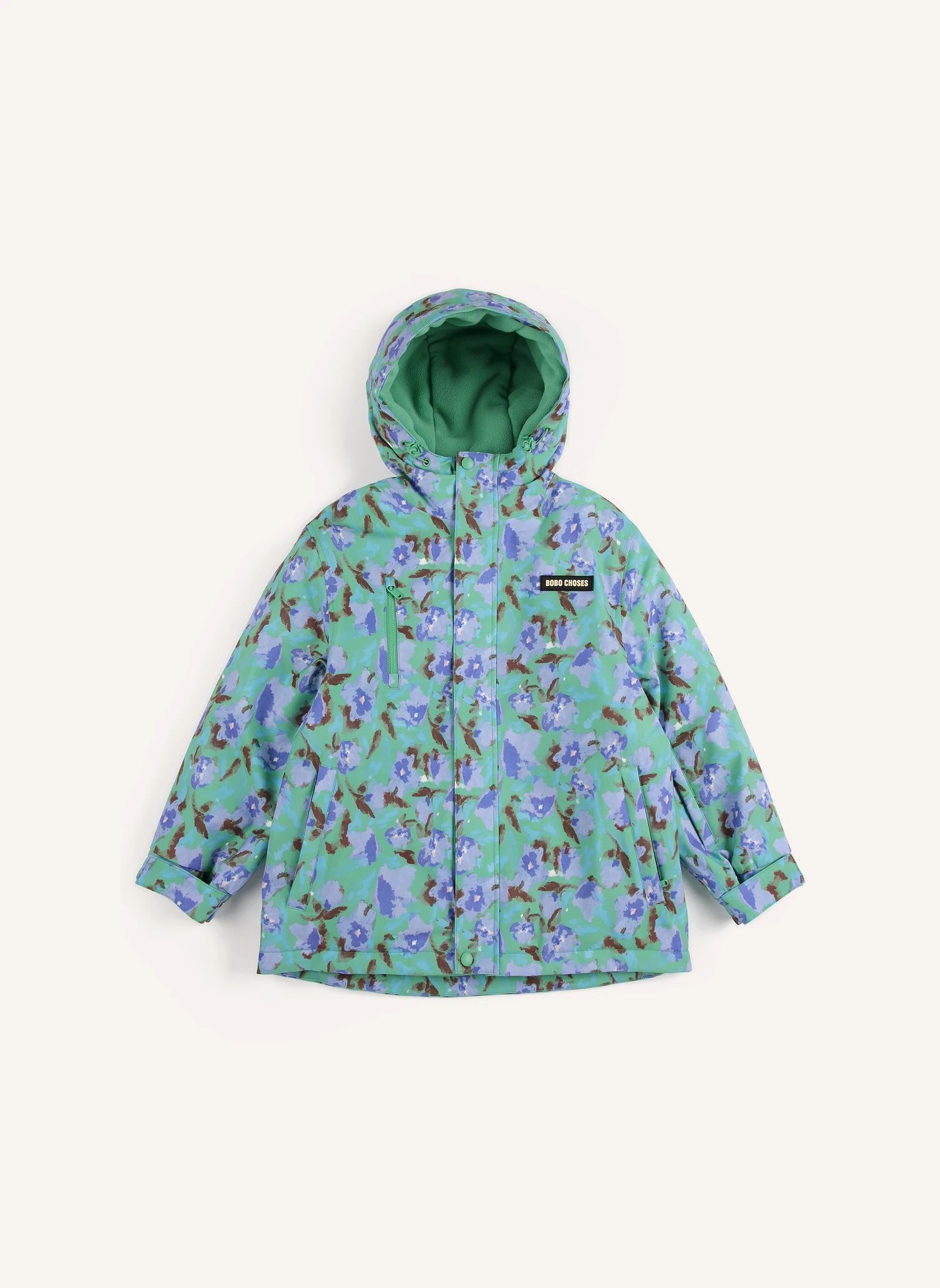Veste de Ski Fleurie Fibres Recyclées | Turquoise- Image produit n°0