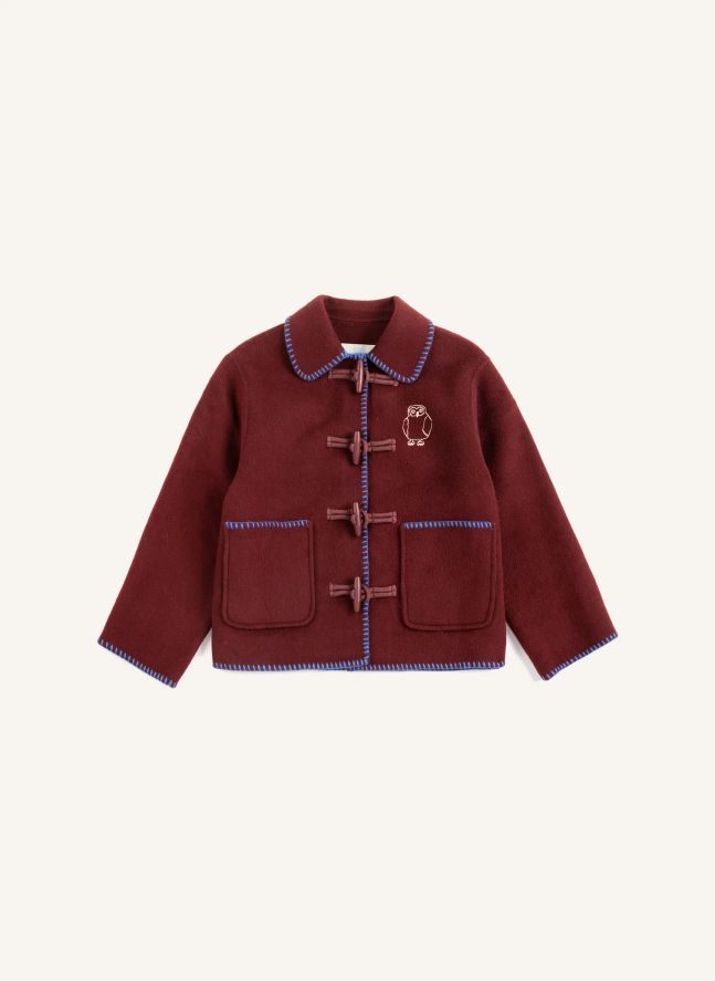 Manteau Hibou Laine | Bordeaux