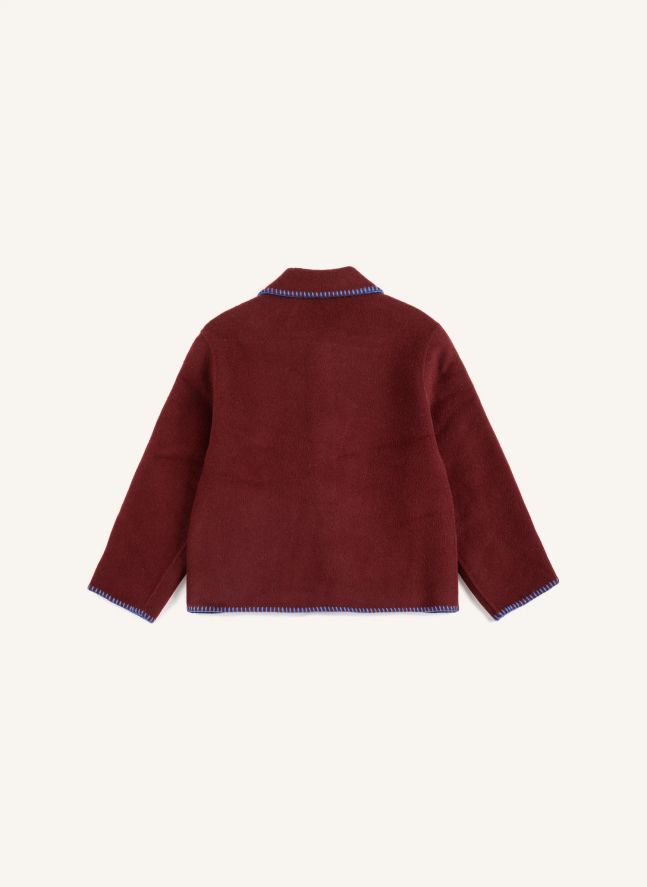 Manteau Hibou Laine | Bordeaux