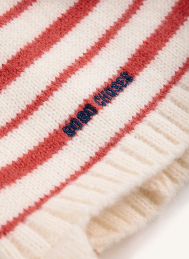 Bonnet Rayé Fibres Recyclées | Ecru
