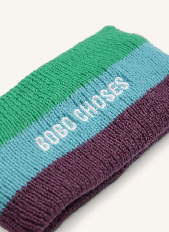 Bandeau de Ski Colorblock Fibres Recyclées | Turquoise