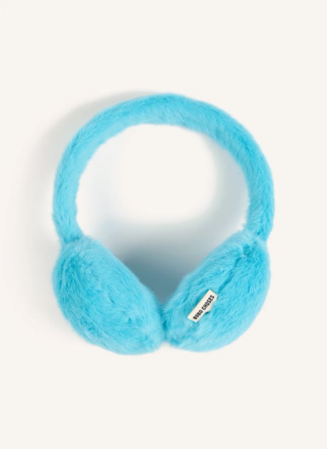 Cache Oreilles Façon Fourrure Fibres Recyclées | Turquoise