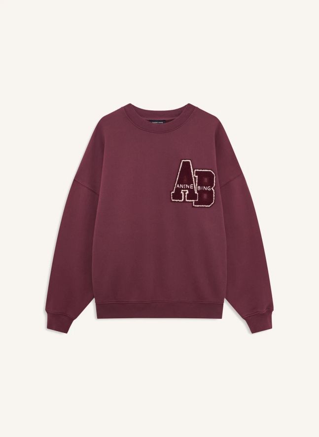 Sweat Miles Letterman | Bordeaux