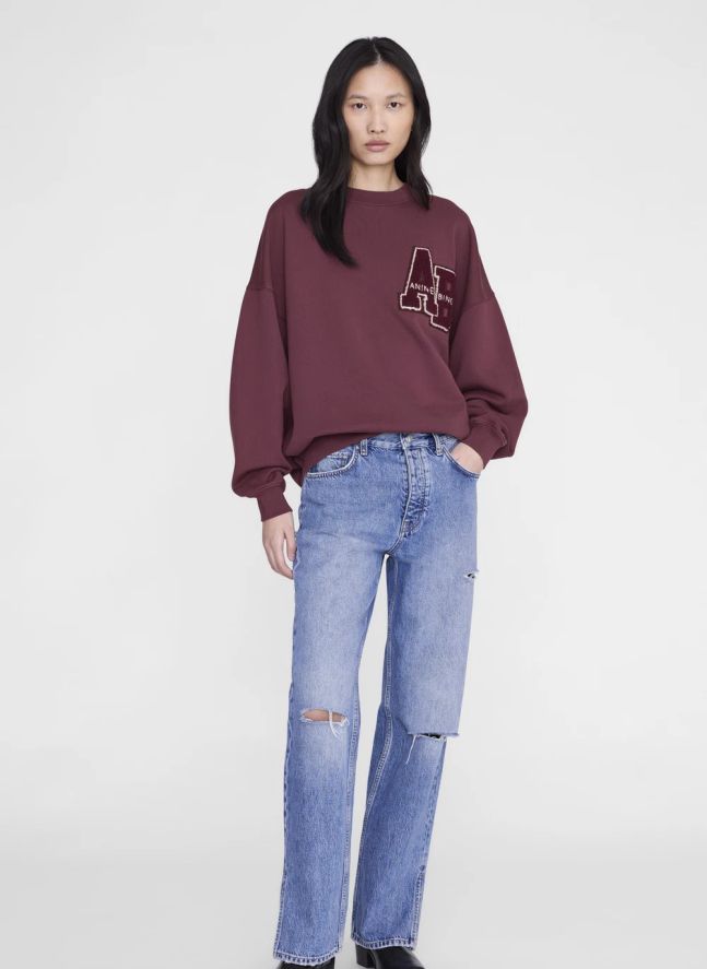 Sweat Miles Letterman | Bordeaux