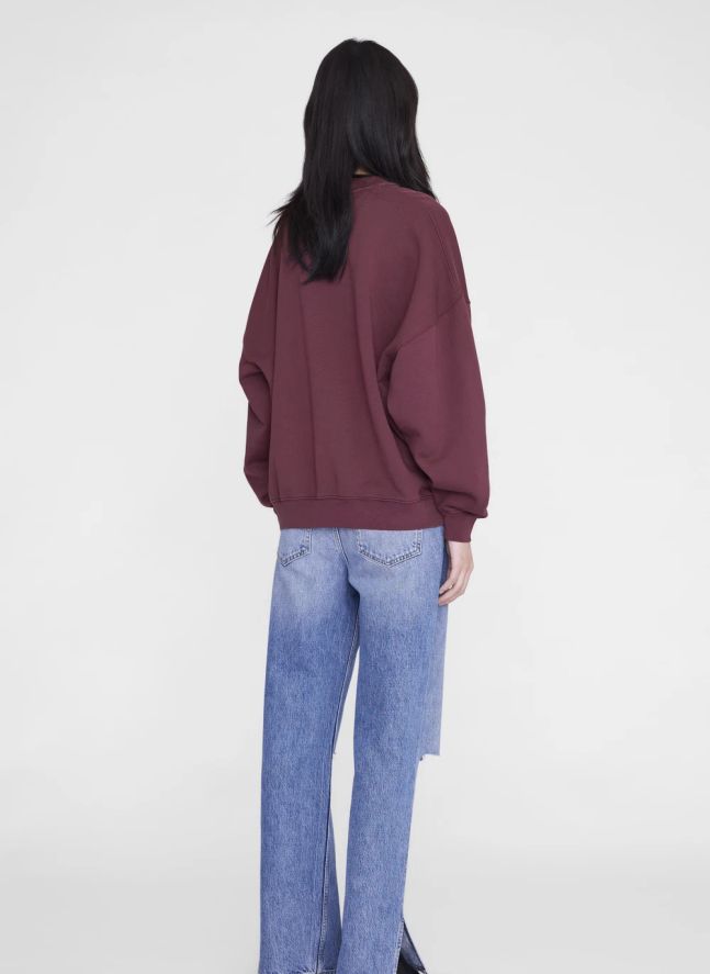 Sweat Miles Letterman | Bordeaux
