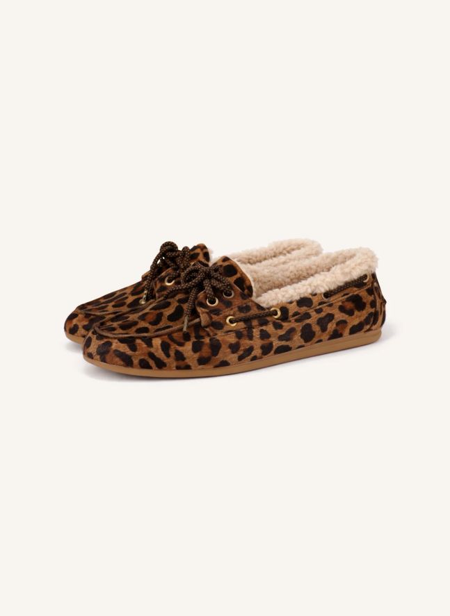 Chaussures Bateau Nahua Fourrées | Léopard