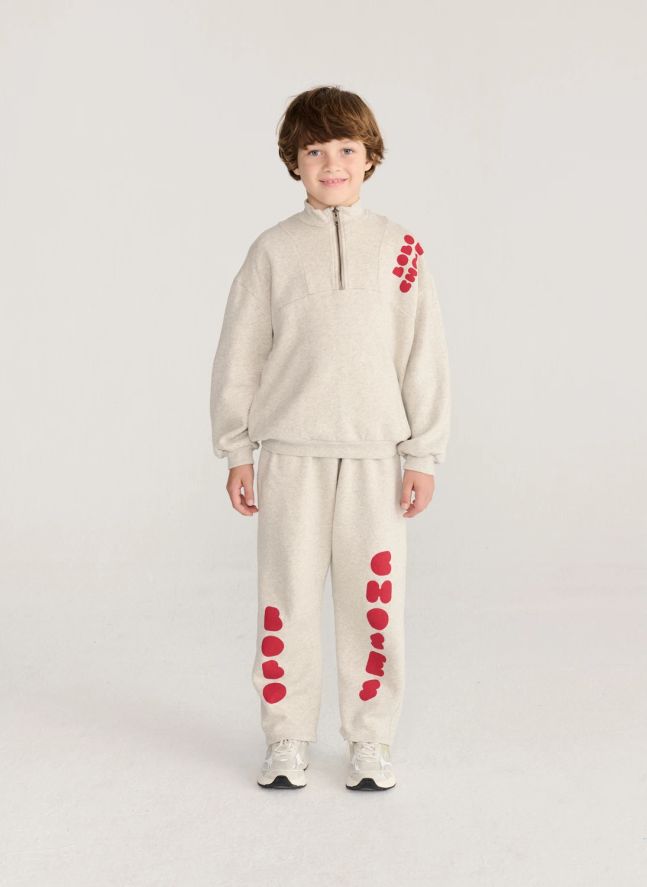 Jogger Ample Bobo Coton Bio | Gris chiné