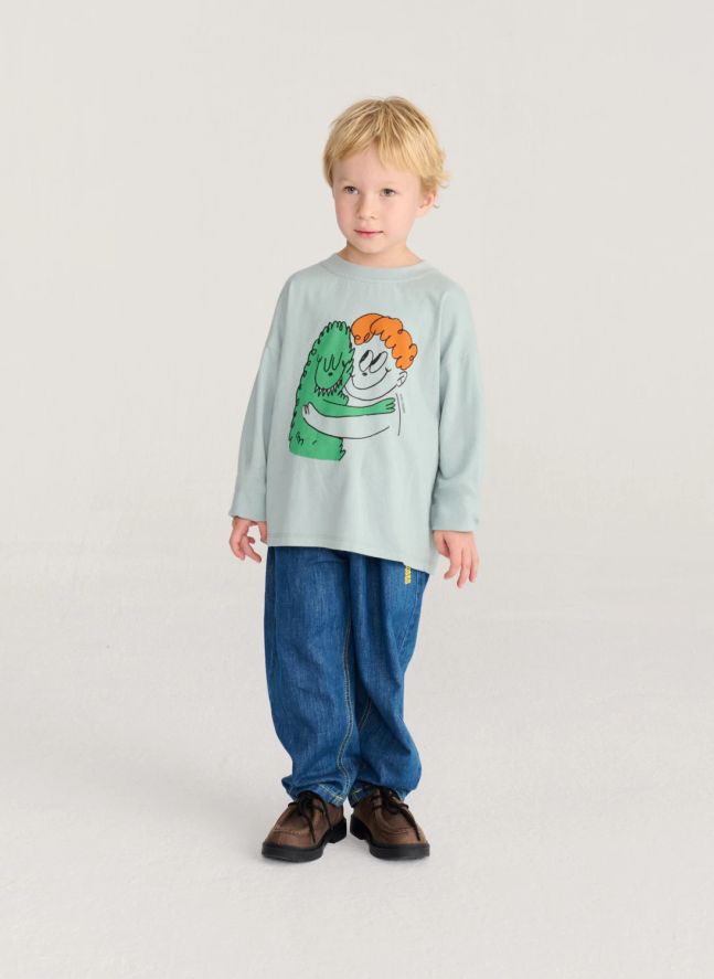 T-shirt Monstre Coton Bio | Bleu ciel