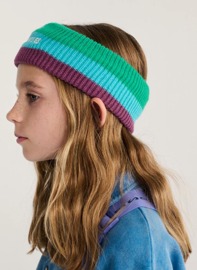 Bandeau de Ski Colorblock Fibres Recyclées | Turquoise