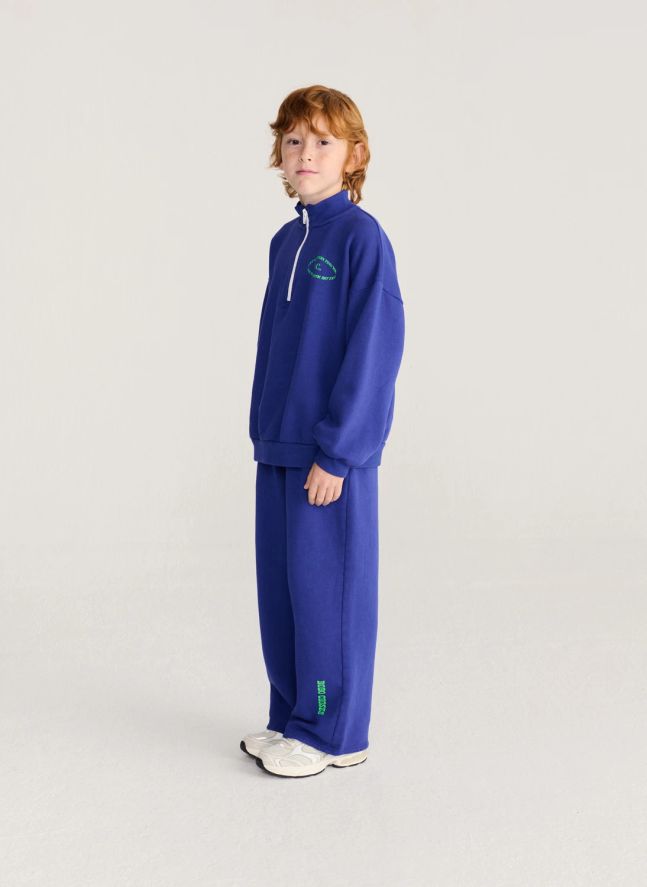 Sweat Zippé B.C. Coton Bio | Bleu marine