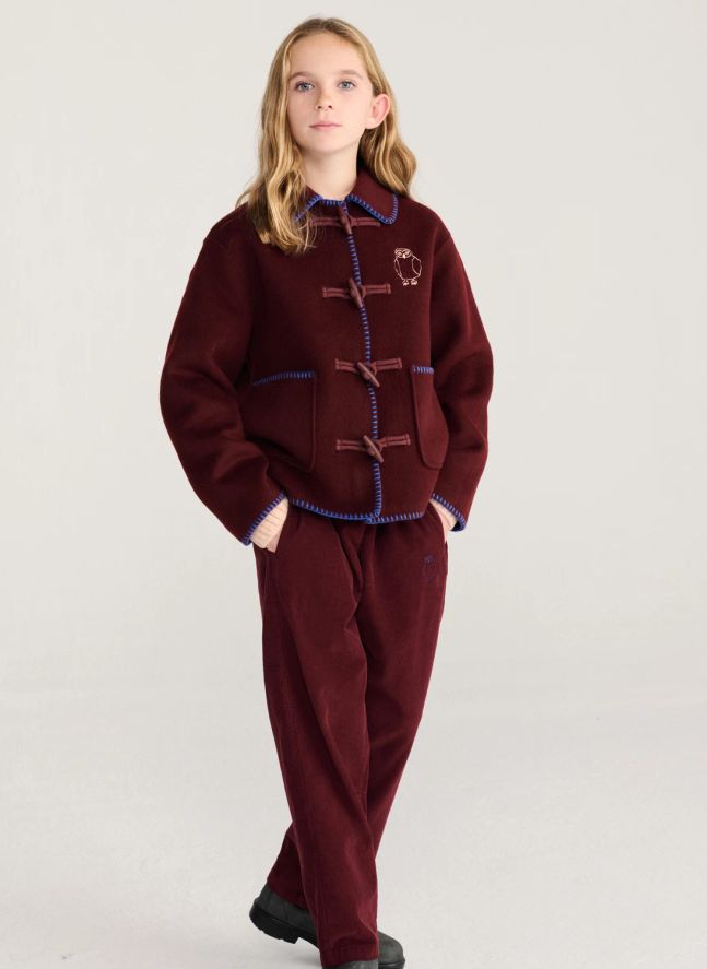 Manteau Hibou Laine | Bordeaux