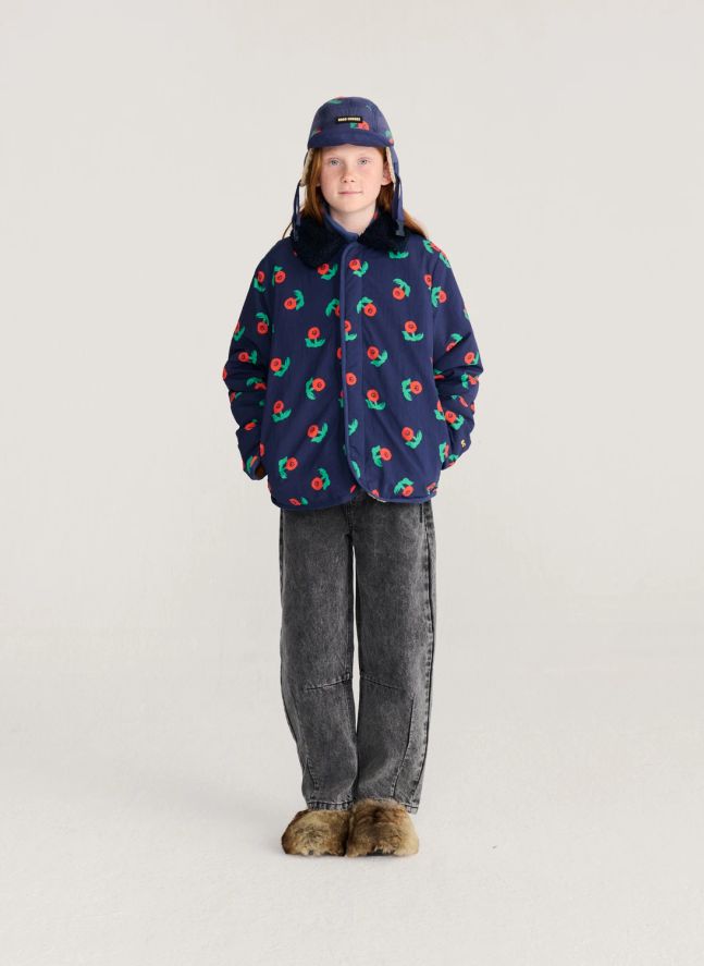 Veste Réversible Façon Sherpa Fibres Recyclées | Bleu marine