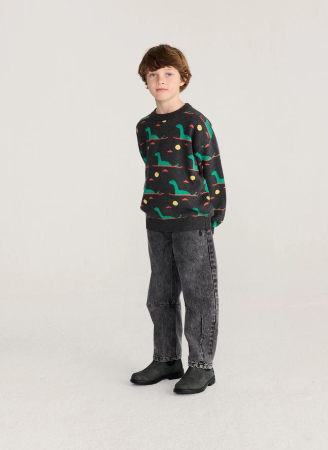 Pull Lac Coton Bio | Gris anthracite
