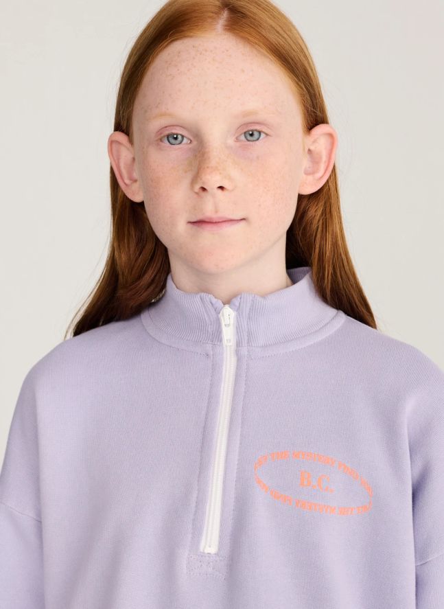 Sweat Zippé B.C. Coton Bio | Lavande