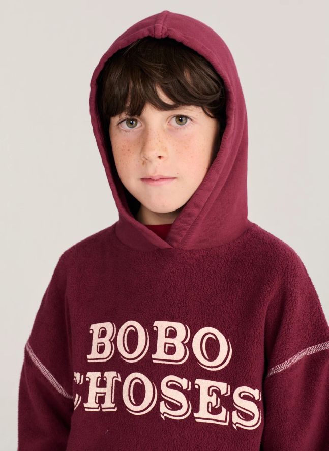 Sweat Capuche Bobo Coton Bio | Bordeaux