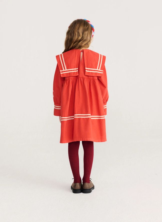 Robe Marin Coton Bio | Rouge