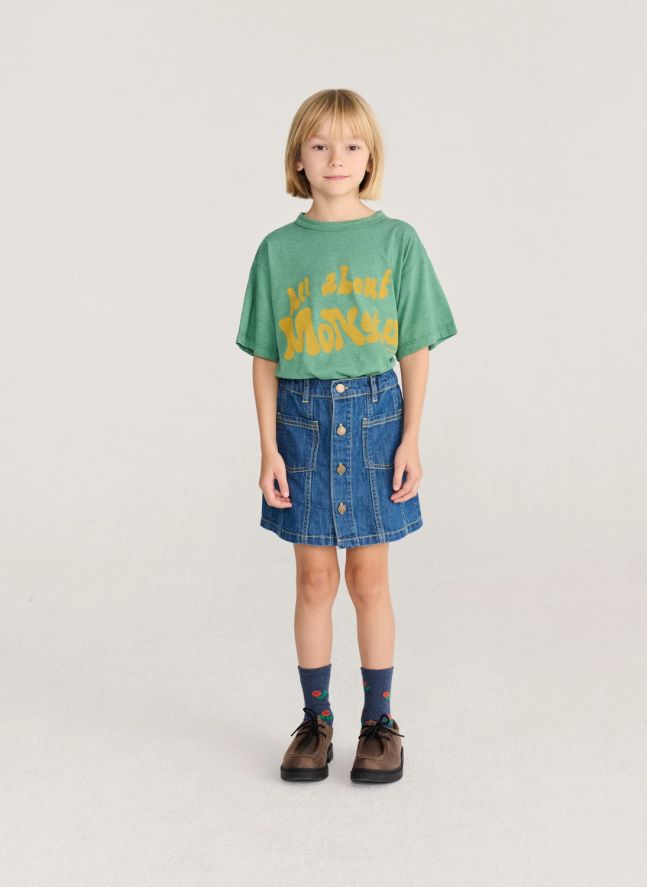 T-shirt All About Monsters Fibres Recyclées | Vert