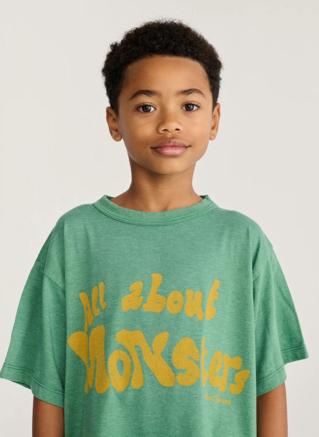 T-shirt All About Monsters Fibres Recyclées | Vert