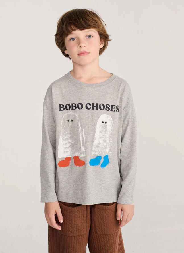T-shirt Fantômes Bobo Choses Coton Bio | Gris chiné