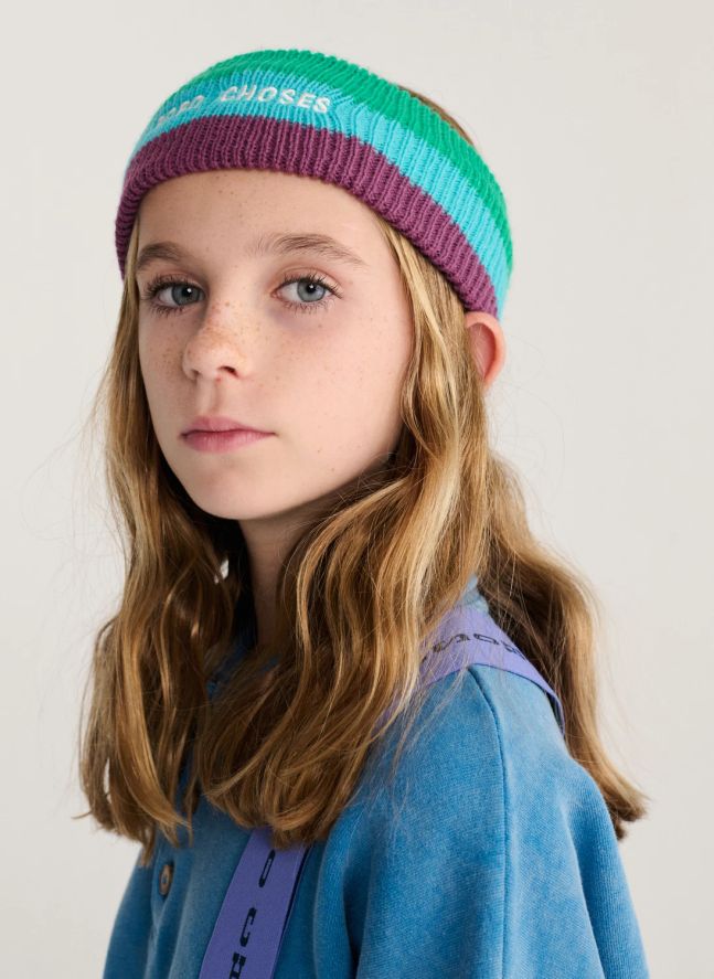 Bandeau de Ski Colorblock Fibres Recyclées | Turquoise
