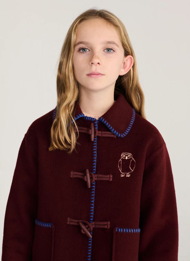 Manteau Hibou Laine | Bordeaux