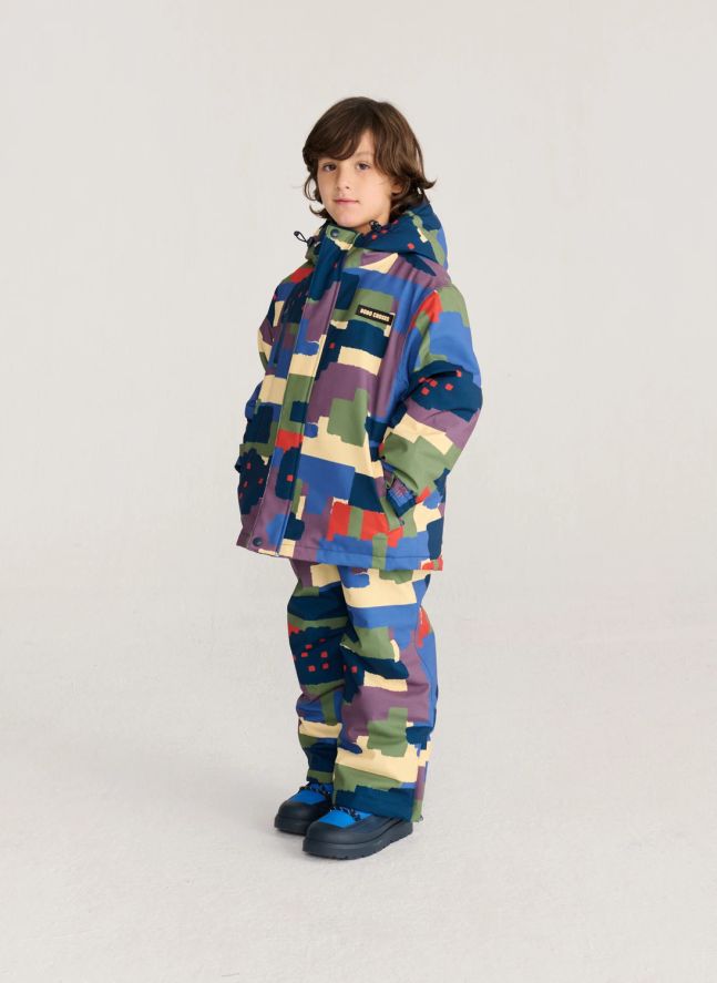 Veste de Ski Camouflage Fibres Recyclées | Kaki
