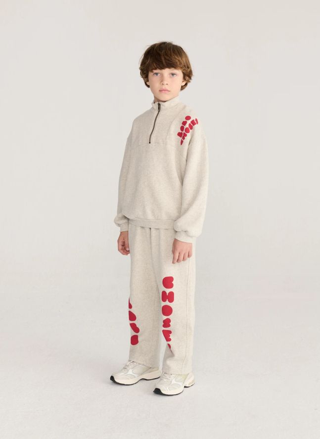 Jogger Ample Bobo Coton Bio | Gris chiné