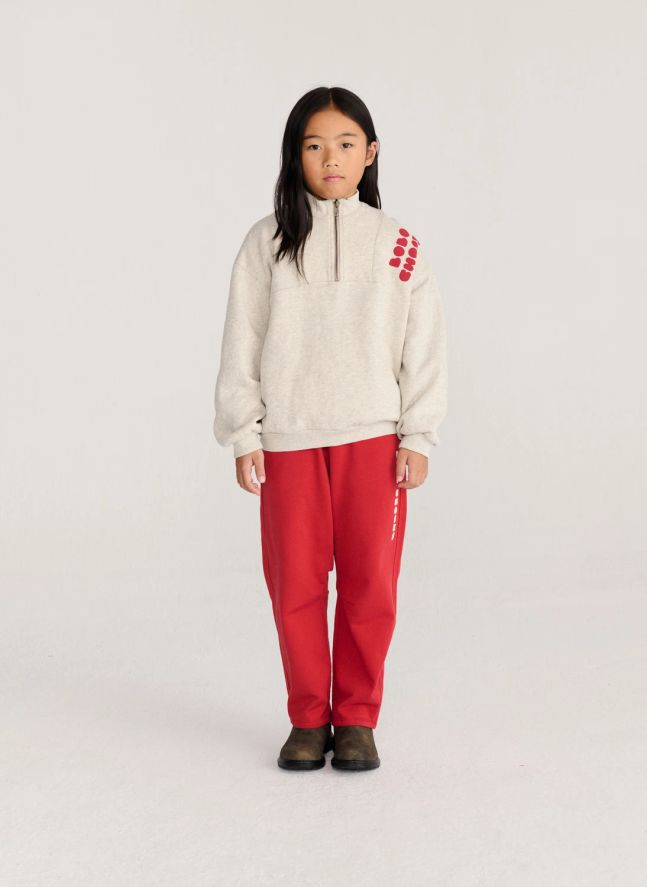Sweat Zippé Bobo Choses Coton Bio | Gris chiné