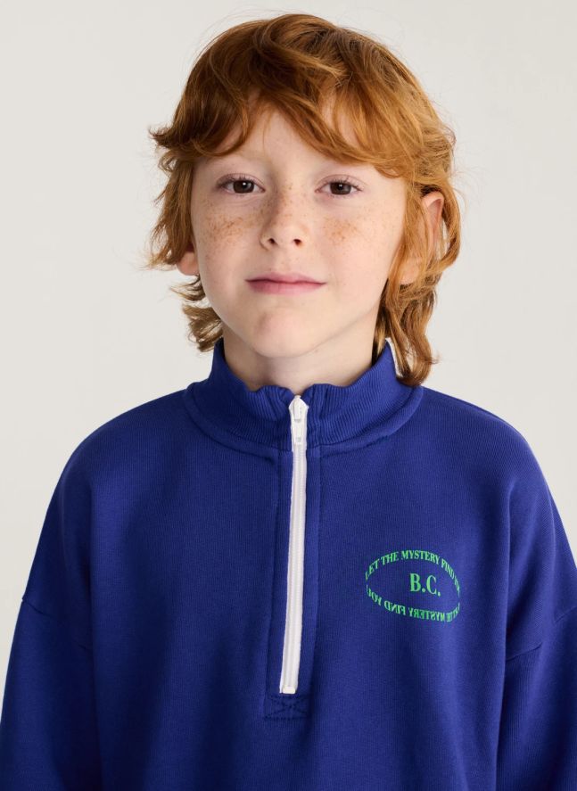 Sweat Zippé B.C. Coton Bio | Bleu marine