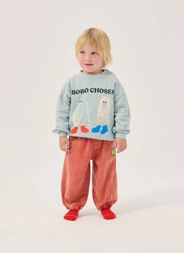 Sweat Fantômes Bobo Choses Coton Bio Bébé | Bleu ciel