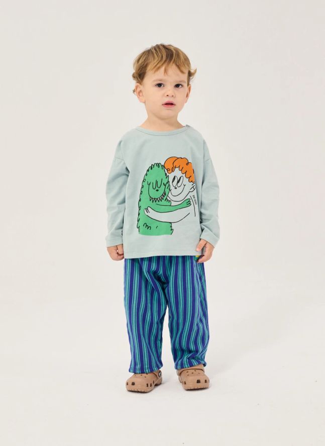 T-shirt Monstre Coton Bio Bébé | Bleu ciel