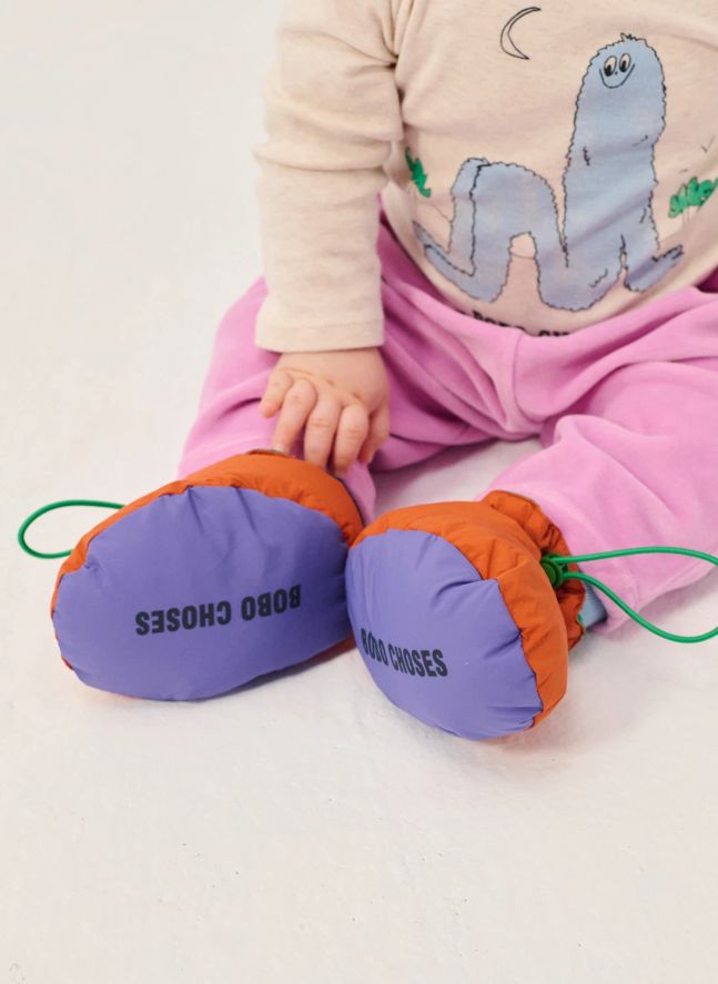 Chaussons Matelassés Duvet de Canard | Orange